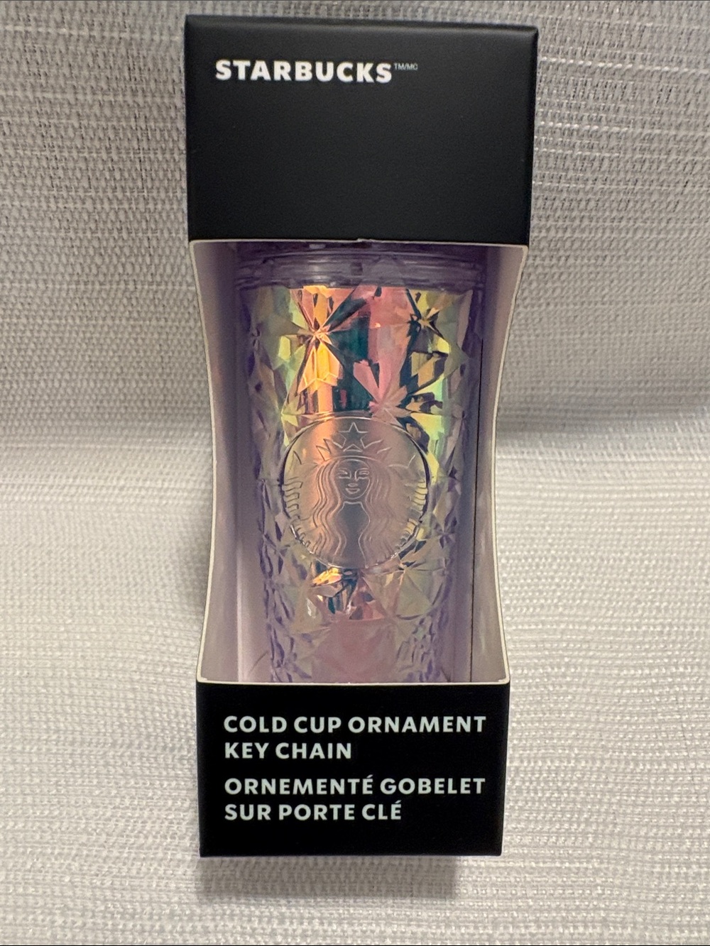 Starbucks Iridescent Prism Lavender Cold Cup Key Chain
